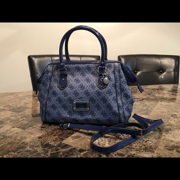 Periwinkle GUESS Satchel - Picture 7 of 7